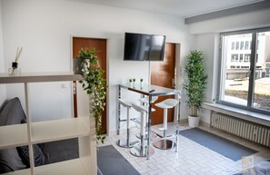 City Studio | Living area | Smart TV - Charming Studio - City Center W Smart TV (Luxembourg City)