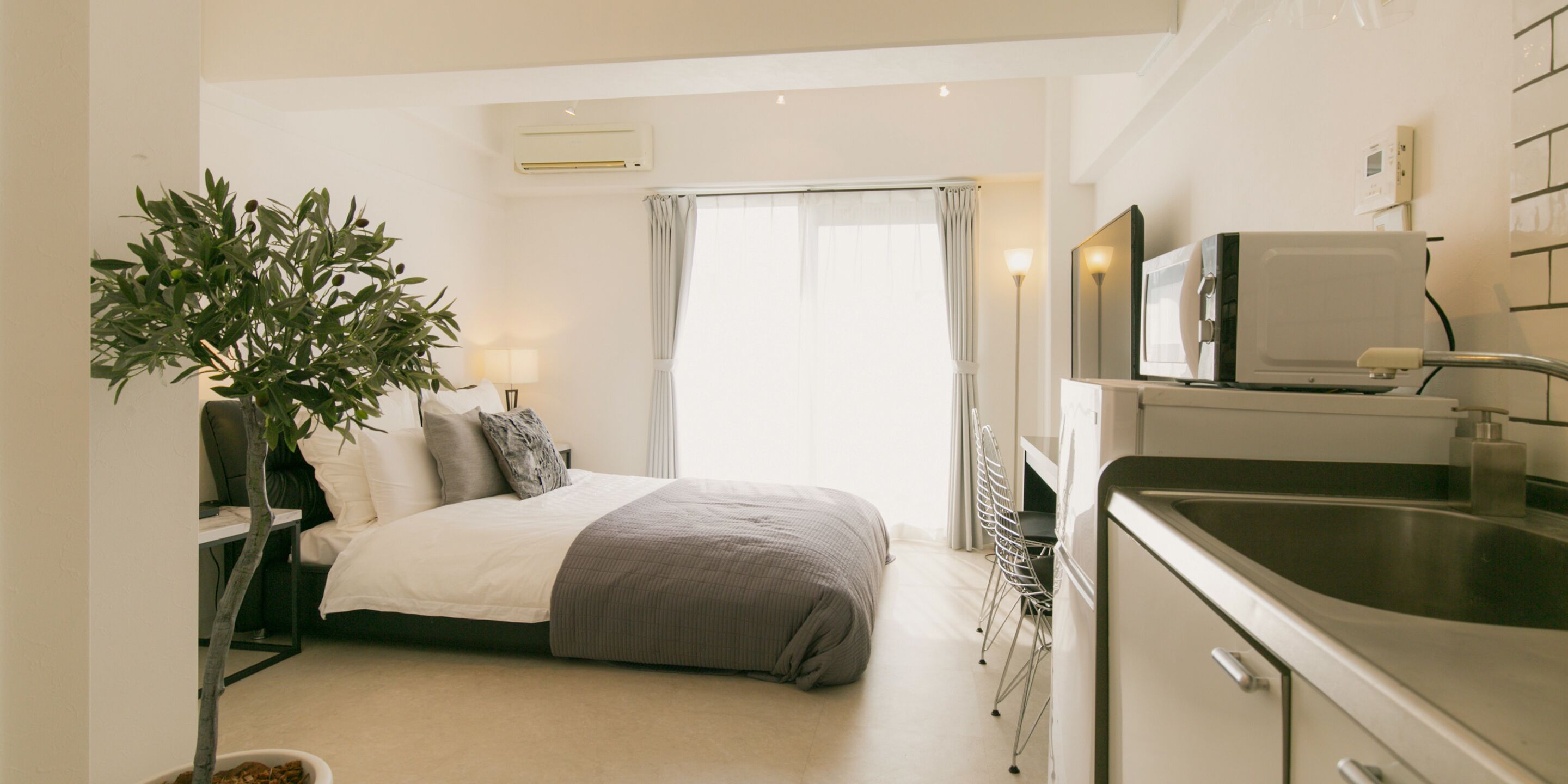 公寓 (5-C) | 1 多间卧室、办公桌、熨斗/熨衣板、免费 WiFi