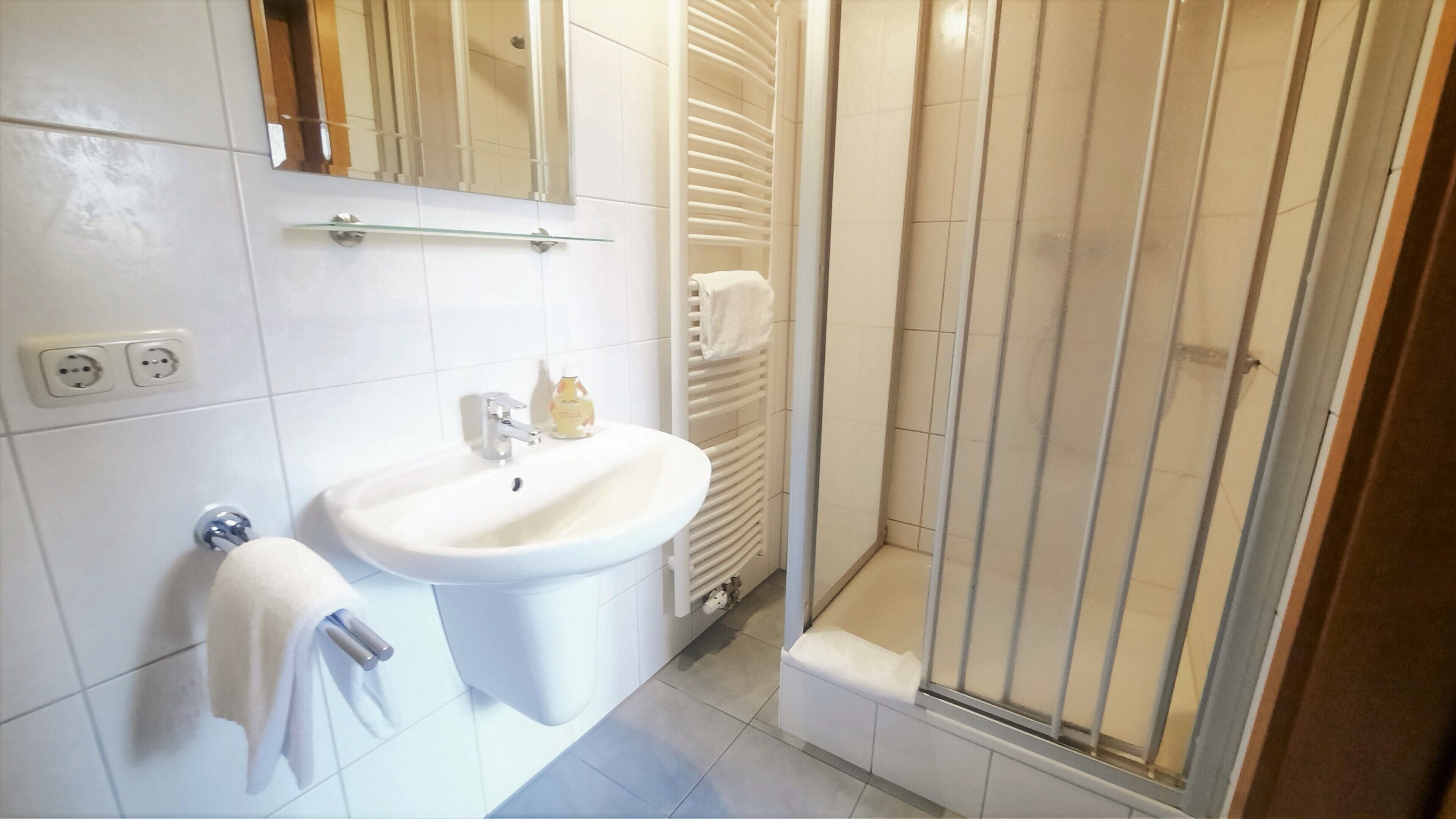 economy single room | bathroom | shower, free toiletries, towels
