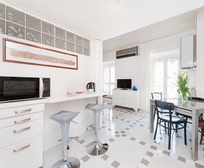 Apartment, 1 Bedroom | Private kitchen | Full-sized fridge, microwave, stovetop, espresso maker - Germanico Apartment (Rome)