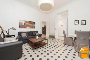 Apartment, 3 Bedrooms | Living area | Flat-screen TV - Luxury Spagna Apartments (Rome)