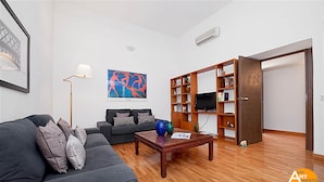 Apartment, 2 Bedrooms | Living area | Flat-screen TV - Amleto Apartment (Rome)