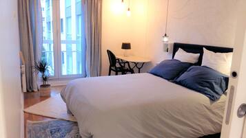 1 chambre, fer et planche à repasser, lit parapluie, Wi-Fi gratuit