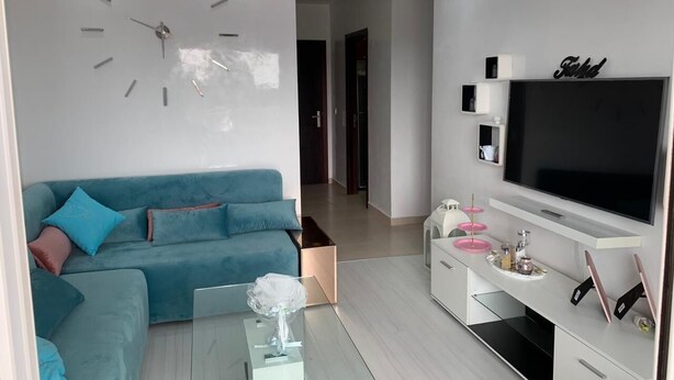 Apartment | Living area | 32-inch plasma TV with satellite channels, TV - Residence Kariat Cabo (M'diq)