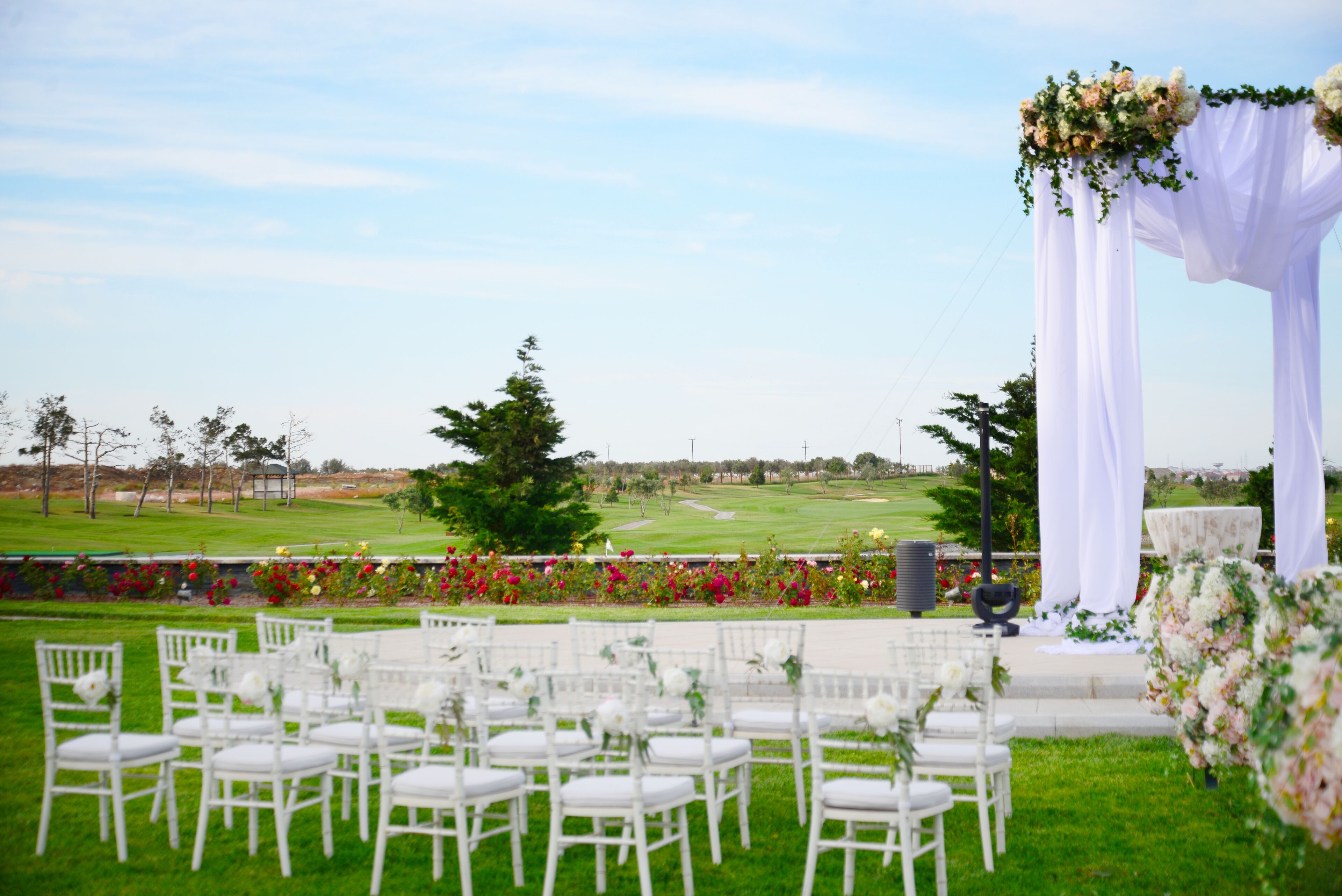 outdoor wedding area