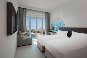 Rover Room Sea View Free Shuttle Service to Dubai Mall, Private Beach | Pemandangan dari bilik