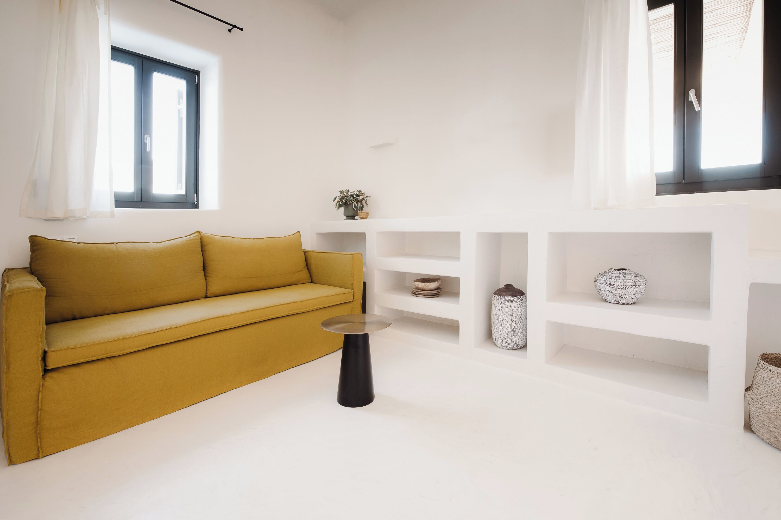 koukoumi suite with veranda & hot tub | living area | 32-inch flat-screen tv with satellite channels, tv, tablet