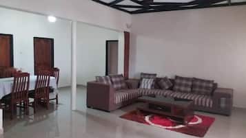 Double Room, Lake View | Living room