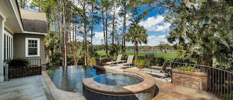 A heated pool
