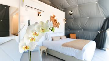 Premium bedding, individually decorated, individually furnished
