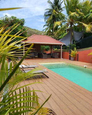 A heated pool - T3 with access and view Private Pool, Classified *** (Trois-ilets)