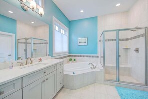 Bathtub, hair dryer