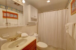 Huoneisto, 1 makuuhuone | Kylpyhuone | Pyyhkeet