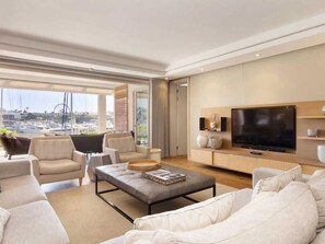Luxury Apartment | Living room | Flat-screen TV, DVD player - Ocean & Marina apartments (Cape Town)