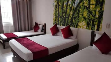 Family Triple Room, 1 Bedroom, Private Bathroom | Free WiFi, bed sheets