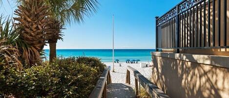 ビーチの近く、サンラウンジャー、ビーチタオル