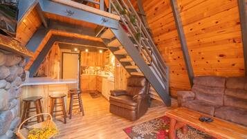 Smart TV, fireplace, DVD player