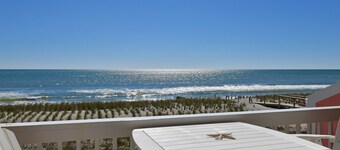 Updated Oceanfront condo with covered deck, indoor and outdoor pools.