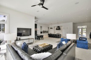 House, 5 Bedrooms | Living room | Flat-screen TV, fireplace - Modern Paradise by Five Star Properties (Destin)