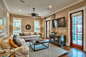 House, 3 Bedrooms | Living room | Flat-screen TV, DVD player - Ocean 52 by Five Star Properties (Santa Rosa Beach)