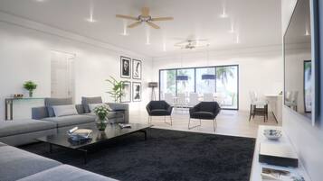 House, Multiple Beds | Living room | TV, foosball