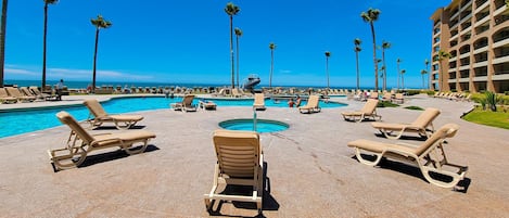 A heated pool