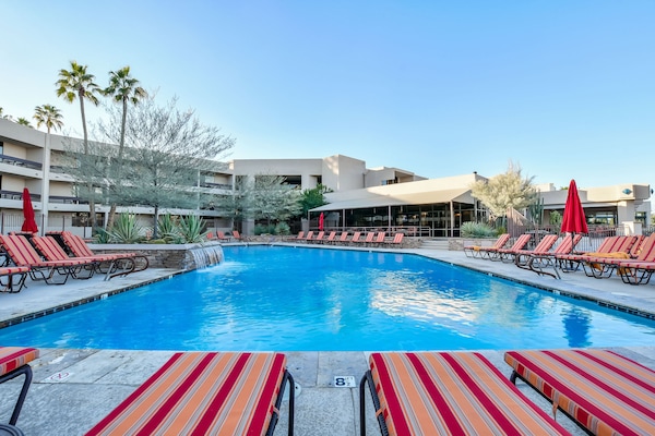 Enjoy full access to the Resort Restaurant, Bar, & Heated Pool