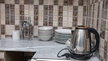 Luxury Double Room, Pool Access | Shared kitchen | Coffee/tea maker
