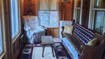 TV connectée, cheminée, livres