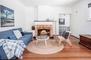 Televisión, chimenea, Netflix y libros 