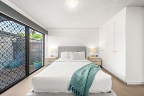 2 bedrooms, iron/ironing board, travel crib, WiFi