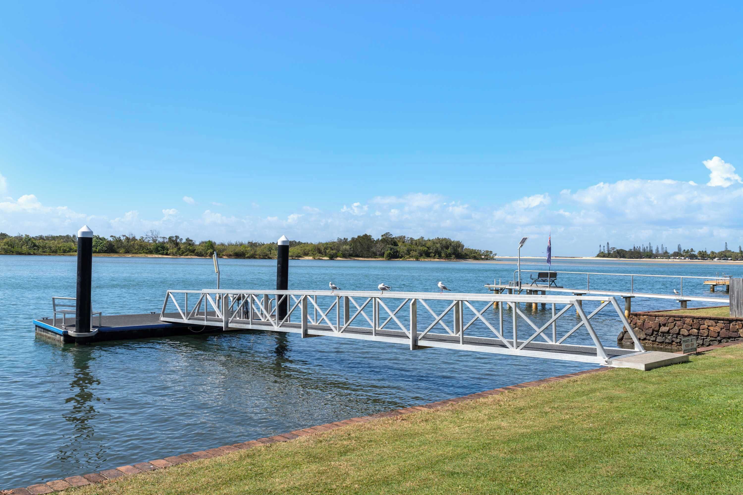 Take in stunning views of the Maroochy River, and the rolling waves of Maroochydore Beach in the background.