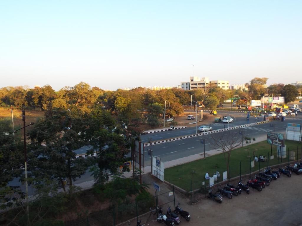 Byutsikt fra overnattingsstedet