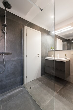Departamento de diseñador | Regadera en el baño