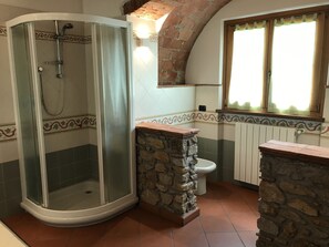 Bathtub, hair dryer, bidet, soap