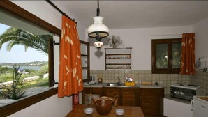 Classic Apartment (Polymnia) | Private kitchenette | Fridge, stovetop, electric kettle, cookware/dishes/utensils - Pandora Studios Skiathos (Skiathos)