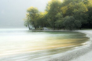 On the beach, beach towels