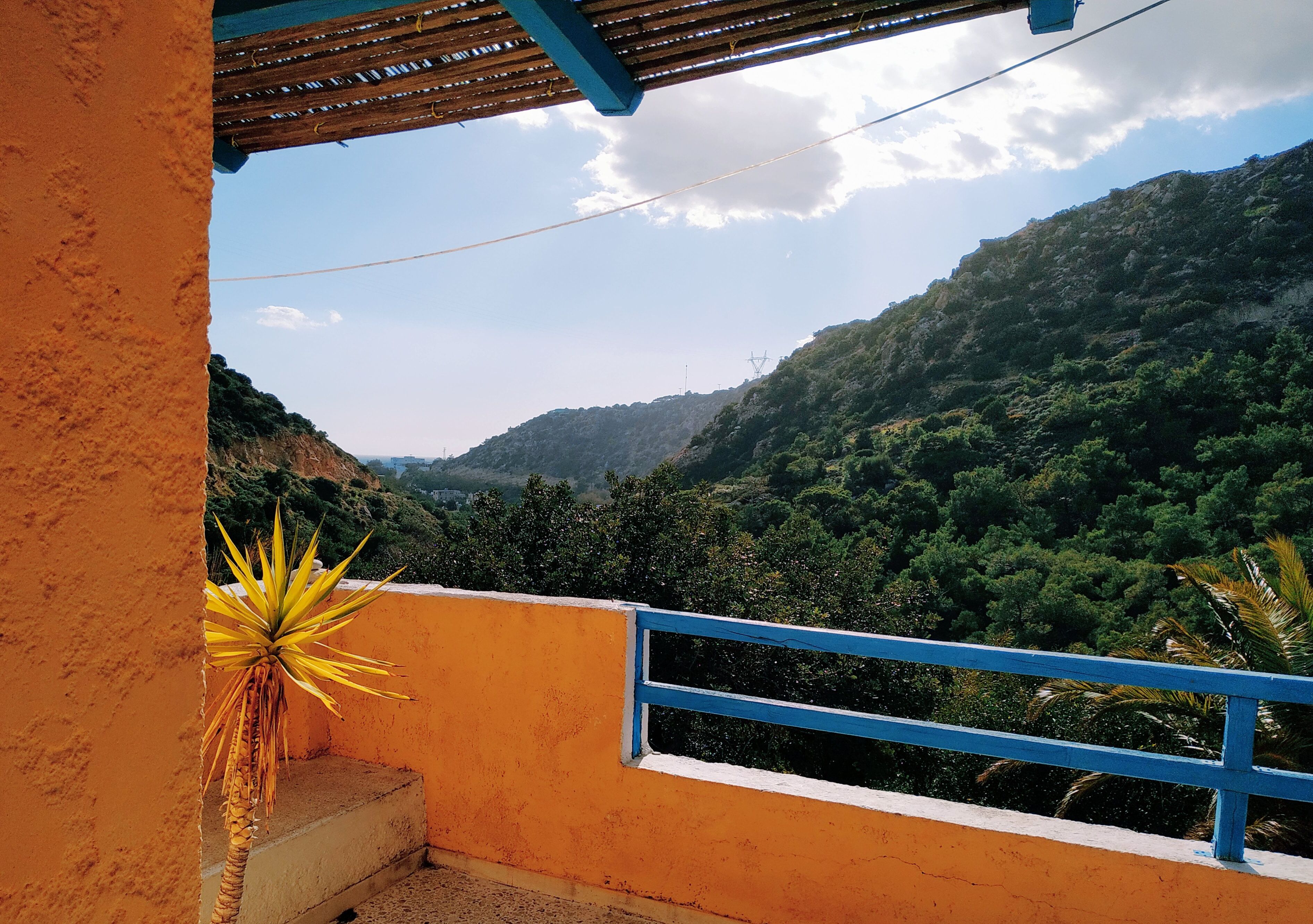 Habitación estándar, 1 cama matrimonial, cocina, vista a la montaña | Vista del balcón