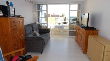 Una televisión de pantalla plana