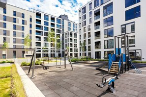 Vista frontal de la propiedad