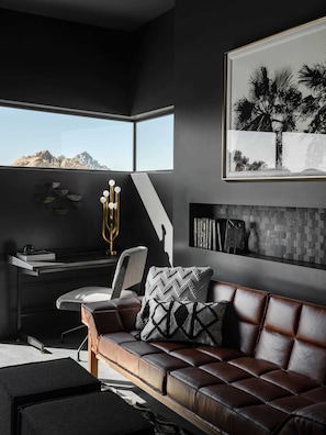 TV, fireplace, stereo, offices - Black Desert House ft in Architectural Digest (Yucca Valley)