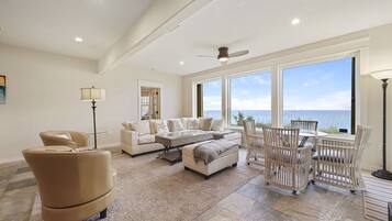 House, 5 Bedrooms | Living room | TV, fireplace, books