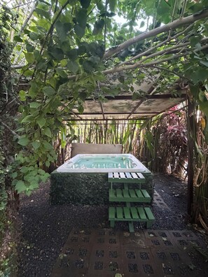 Outdoor spa tub