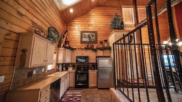 Family Cabin, 2 Bedrooms, Terrace | Private kitchen | Full-size fridge, oven, stovetop, dishwasher