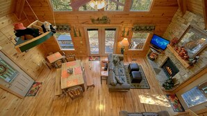 House, Multiple Beds (Boulder Bear Lodge #355) | Living area | 32-cm TV with digital channels - Boulder Bear Lodge #355 (Pigeon Forge)