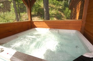 Casa, varias camas (A Bear's Eye View #251) | Tina de hidromasaje al aire libre