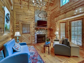 House, Multiple Beds (A River Adventure #4237) | Living area | 36-inch TV with digital channels - A River Adventure #4237 (Pigeon Forge)