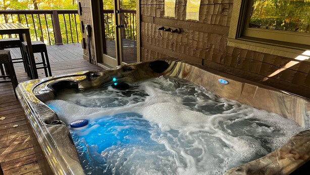 House, Multiple Beds (A Secluded Retreat #216) | Outdoor spa tub - A Secluded Retreat #216 (Sevierville)