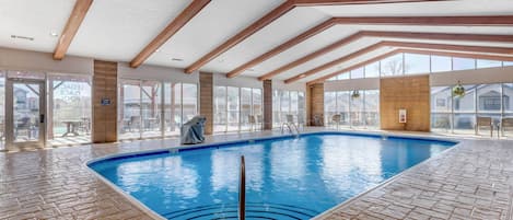 Indoor pool, seasonal outdoor pool