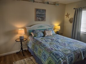 2 bedrooms, desk, iron/ironing board, travel cot